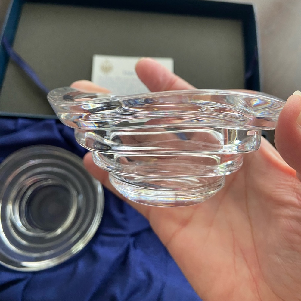 FABREGE Imperial Collection Luxe Oblong Glass Crystal Votives in Display Box